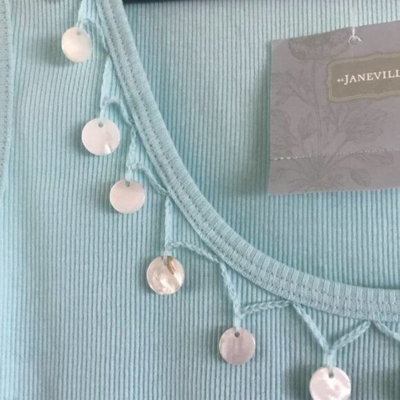Janeville Embellished Tank in Mint Green - Size M NWT - Picture 4 of 7